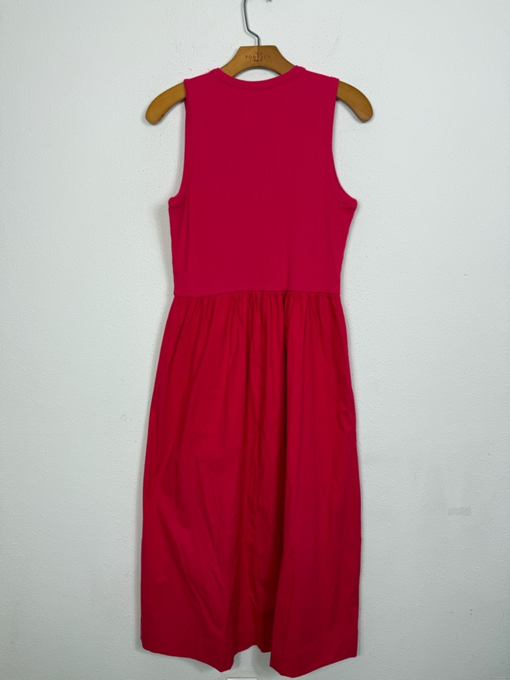 J. Crew Ribbed-knit mixy Pink Midi dress Sz Small - Picture 5 of 5